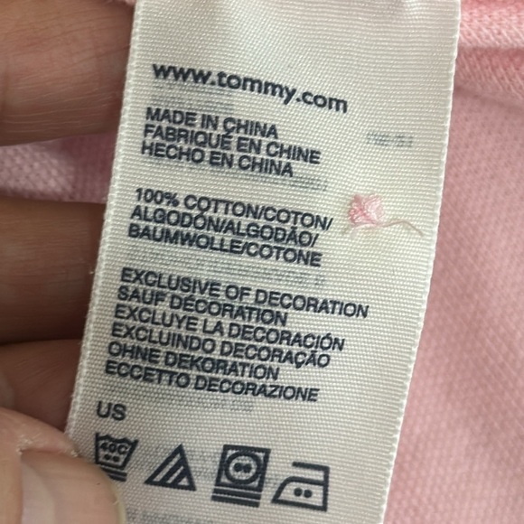 Tommy Hilfiger PIque Knit Polo Shirt Men's XXL Pink Short Sleeve - Picture 9 of 13